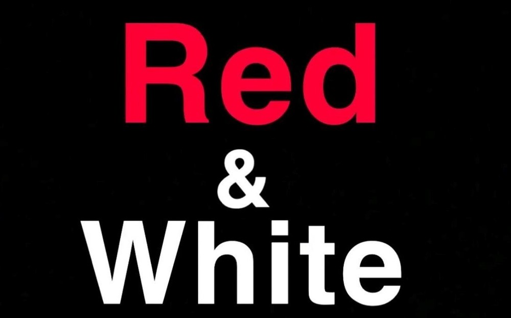 red & white