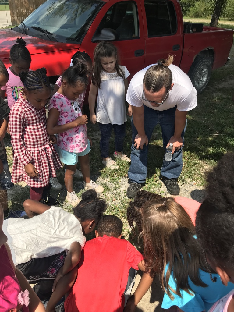 Mr. Mike informing 2nd grade about a Red Velvet Ant!