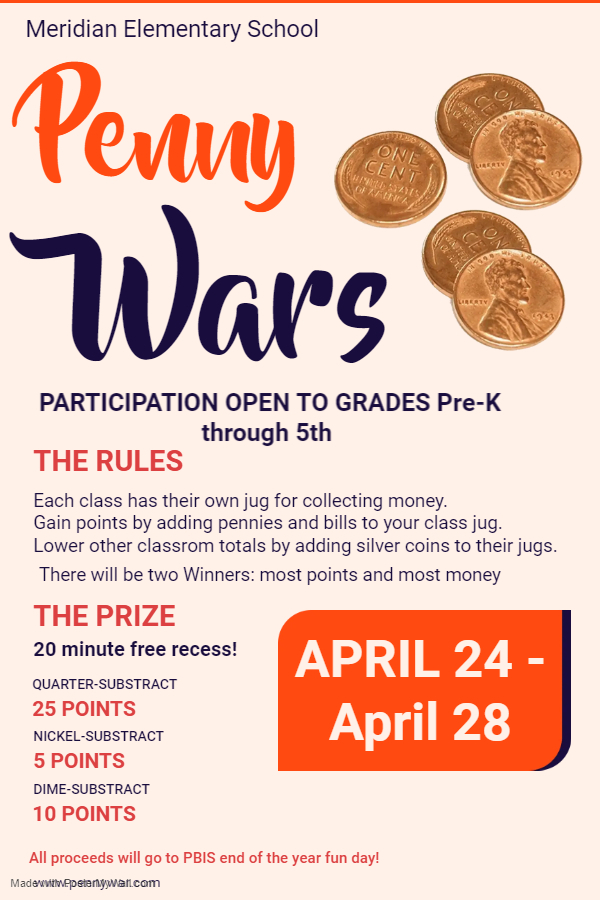 Meridian Elementary Penny Wars!