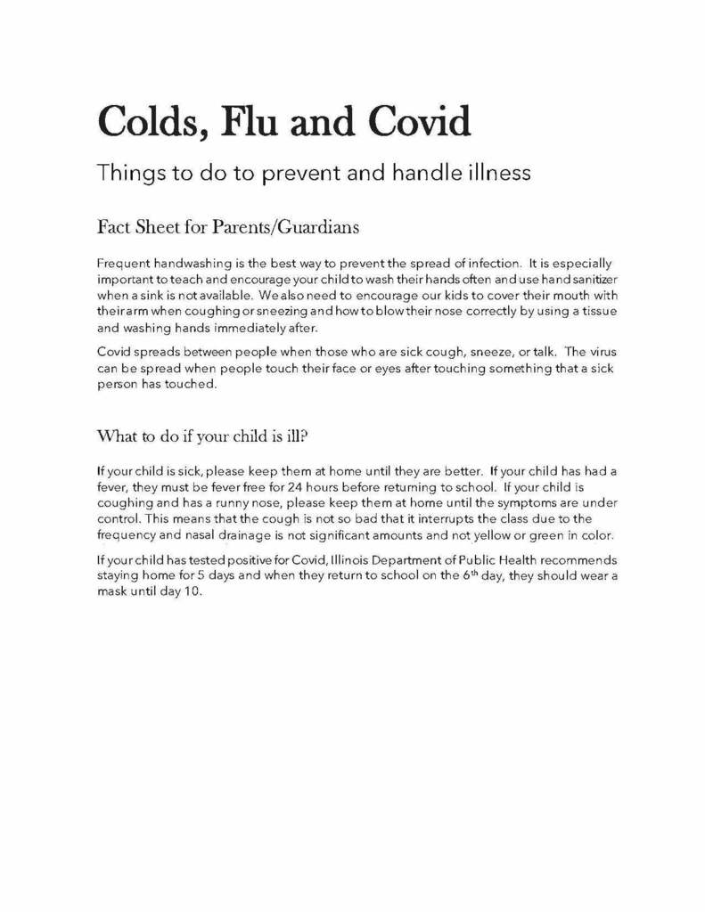 Colds, Flu and Covid